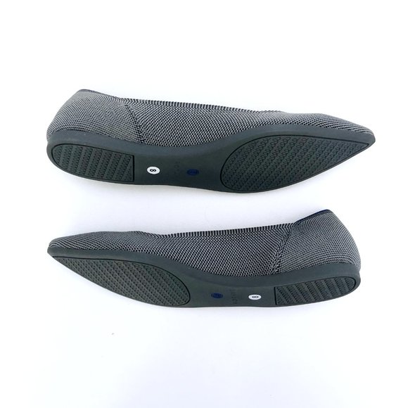 ROTHY Women's Grey Knit The Point Flats 8 - Picture 4 of 9